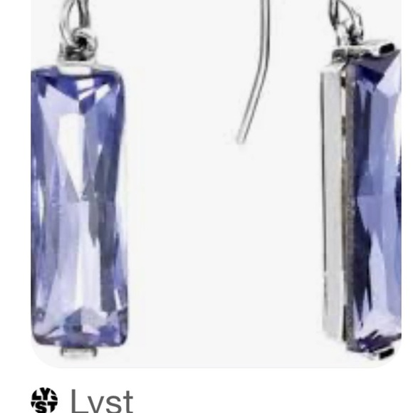 Elegant Purple Drop Earrings - Picture 3 of 3